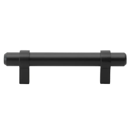 Gliderite Hardware 3 in. Center to Center Matte Black Solid Steel Bar Pull - 4005-76-MB, 10PK 4005-76-MB-10